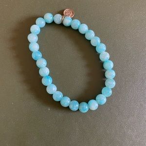 GORGEOUS BLUE STACKING BEADED BRACELET